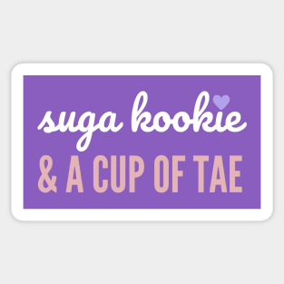 Suga Kookie & A Cup of Tae Sticker